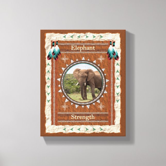 Toile Énergie de force de l'éléphant (Recto)