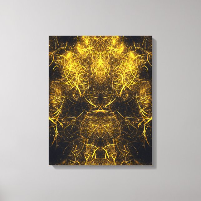 Toile Énergie de plasma doré Art fractal (Recto)