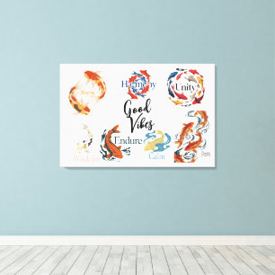 Toile Énergie Positive Vibes Personnalisables