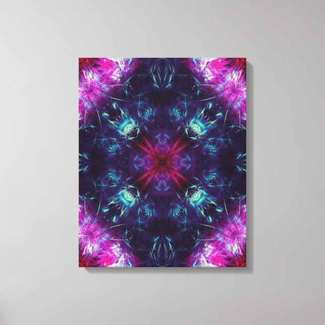 Toile Énergie violette cosmique Art fractal (Recto)