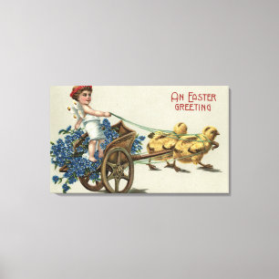 Toile Enfant à Toga sur Chariot tiré par des pousses