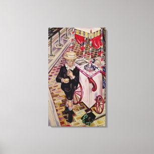 Toile Enfant avec une glace