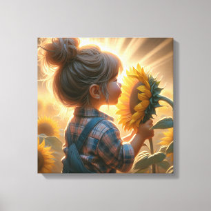Toile Enfant tournesol