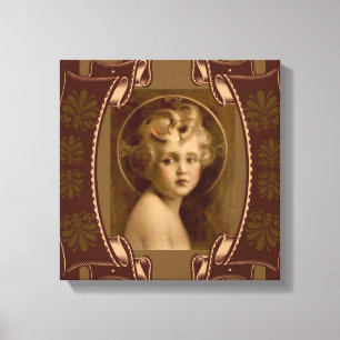 Toile Enfant vintage Jésus du Christ la lumière du monde