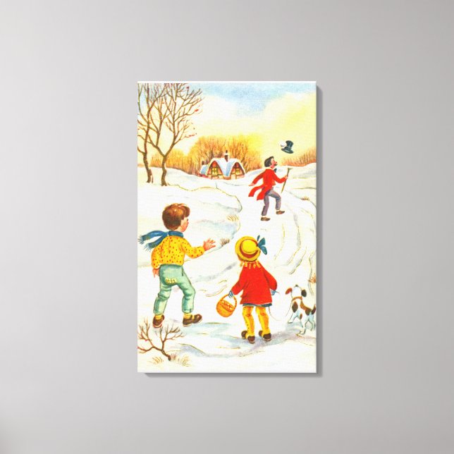 Toile Enfants avec chien (Recto)