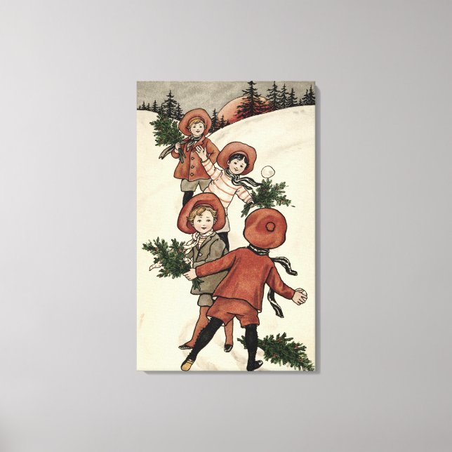 Toile Enfants avec des boules de neige Holly (Recto)