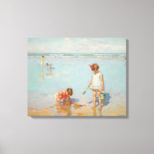 Toile Enfants en bord de mer (Summer Beach Scene)