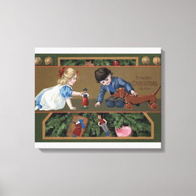 Toile Enfants jouant avec des jouets (Recto)