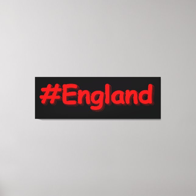 Toile "#England" Joli Design. Commandez dès maintenant  (Recto)