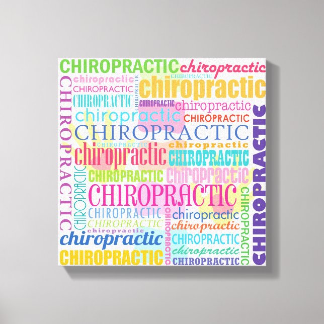 Toile enrobée de collage de mot chiropratique (Recto)