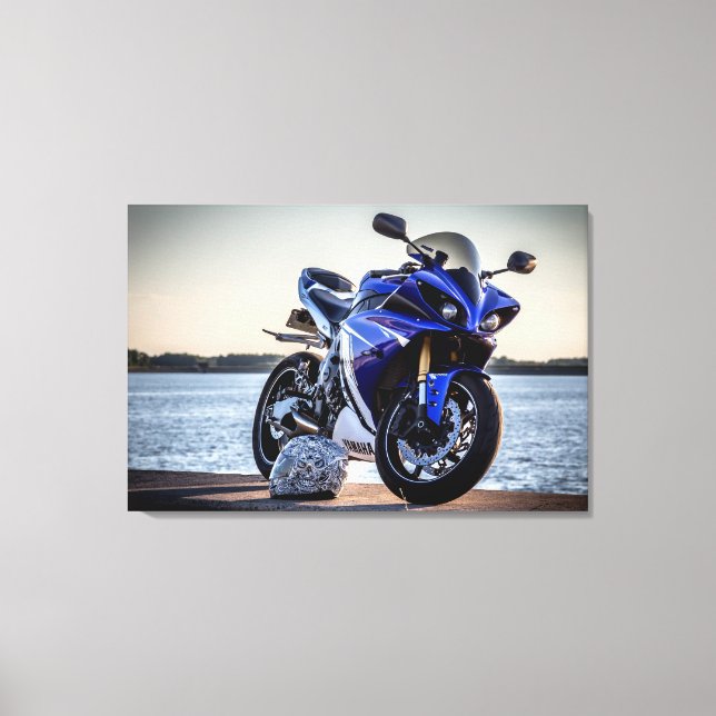 Toile enrobée de moto Yamaha R1 (Recto)