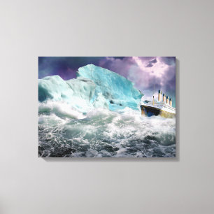 Toile enrobée de peinture en Titanic et en Iceberg