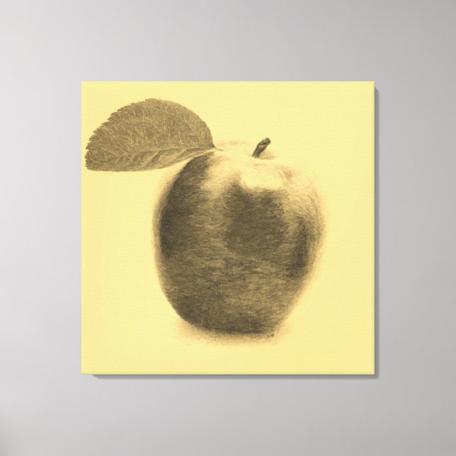 Toile enrobée de peinture vintage Apple (Recto)