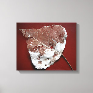 Toile enrobée feuille d'automne