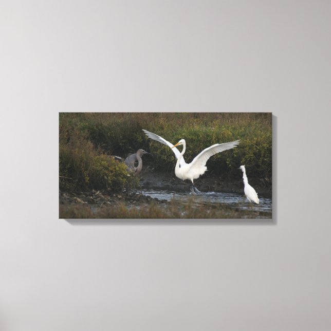 Toile enrobée rouge Egret II (Recto)