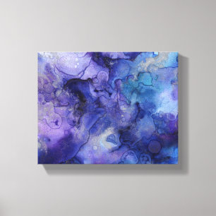 toile enroulée bleue et violette