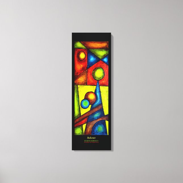 Toile enroulée, Équilibre, Peinture Acrylique (Recto)