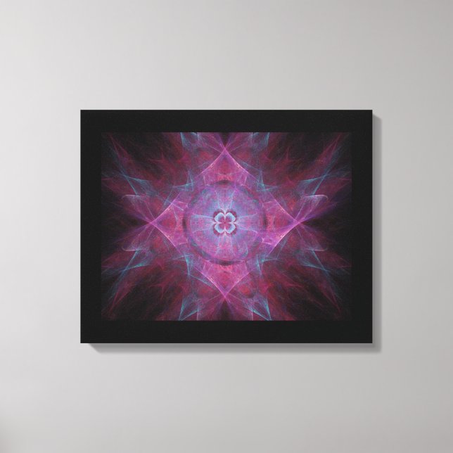 Toile enroulée fractale Trèfle Violet (Recto)