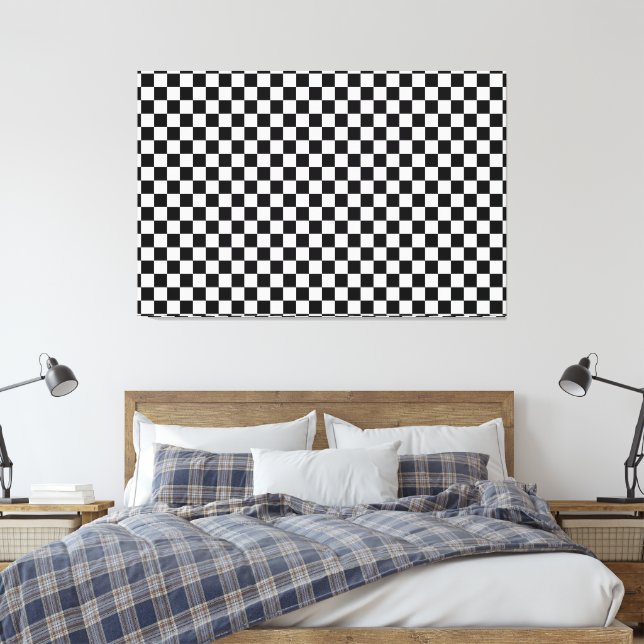 Toile Enroulée Noir & Blanc (Insitu(Chambre))