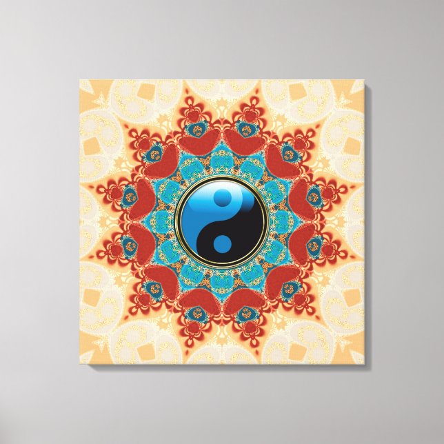 Toile enroulée Yin Yang Esprit Bohème (Recto)