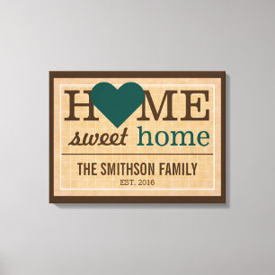 Toile Enseigne de bienvenue personnalisée Maison Douce M