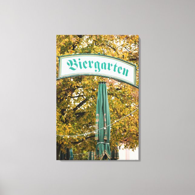 Toile Enseigne de Biergarten extérieure, Allemagne (Recto)