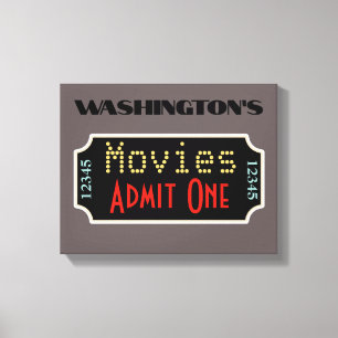 Toile Enseigne de cinéma de théâtre de cinéma personnali