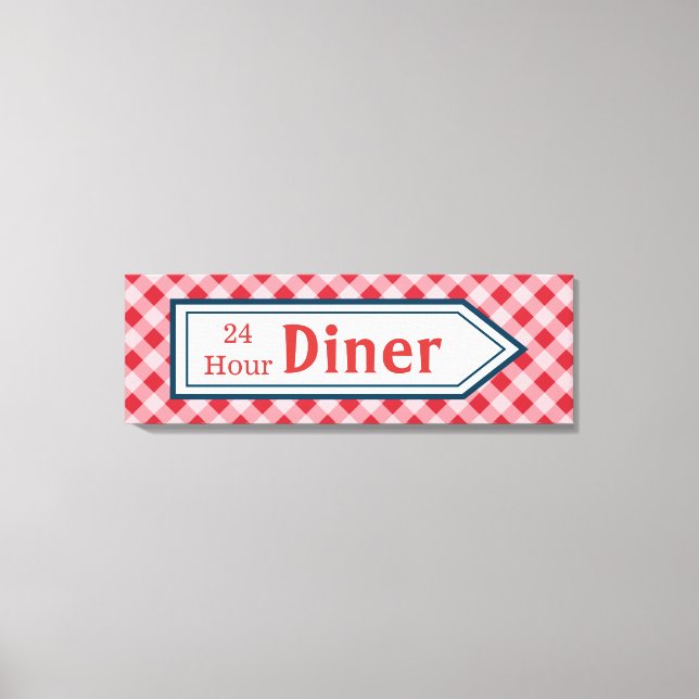 Toile Enseigne de diner rétro Art (Recto)