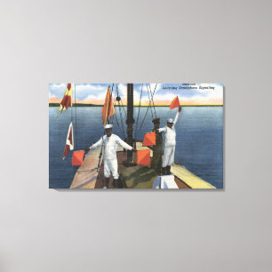 Toile Enseignement des recrues Semaphore Signal - US Nav