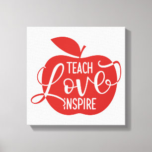 Toile Enseignez l'amour inspirent
