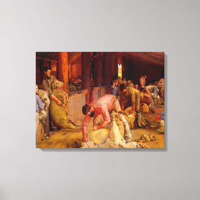 Toile Entendre les béliers Tom Roberts 1890 Art australi (Recto)