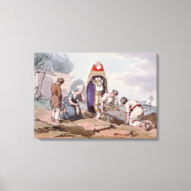 Toile Enterrement, gravé par l'artiste, publié 1804 (col (Recto)