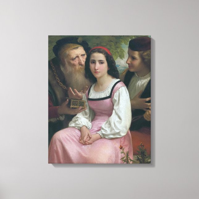 Toile Entre richesse et amour (par Bouguereau) (Recto)