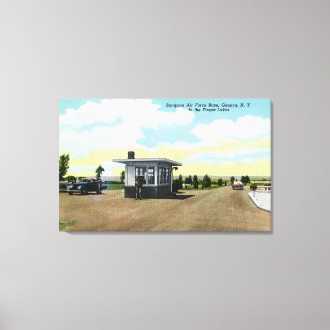 Toile Entrée de la vue de la base aérienne de Sampson (Recto)