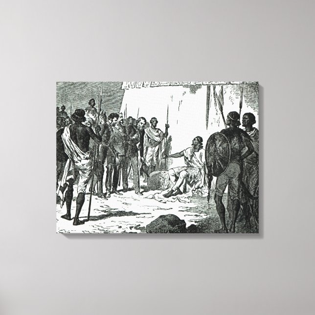 Toile Entretien de M. Rassam avec le roi Théodore (Recto)