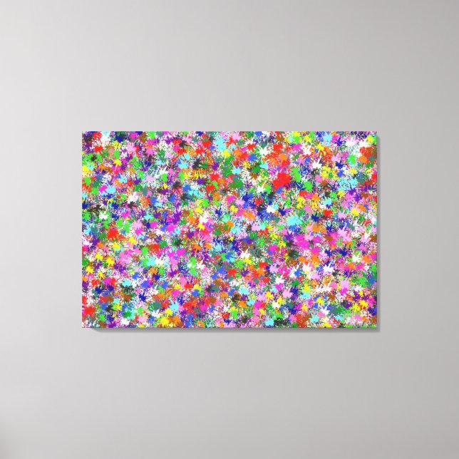 Toile - Enveloppé - Peinture de rayures Un (Recto)