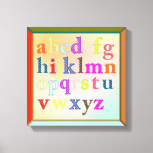 Toile enveloppée Alphabet