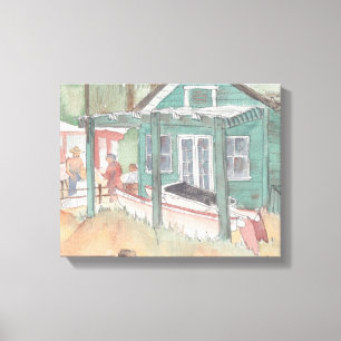 Toile enveloppée "Aquarelle Sketch/Crystal Cove