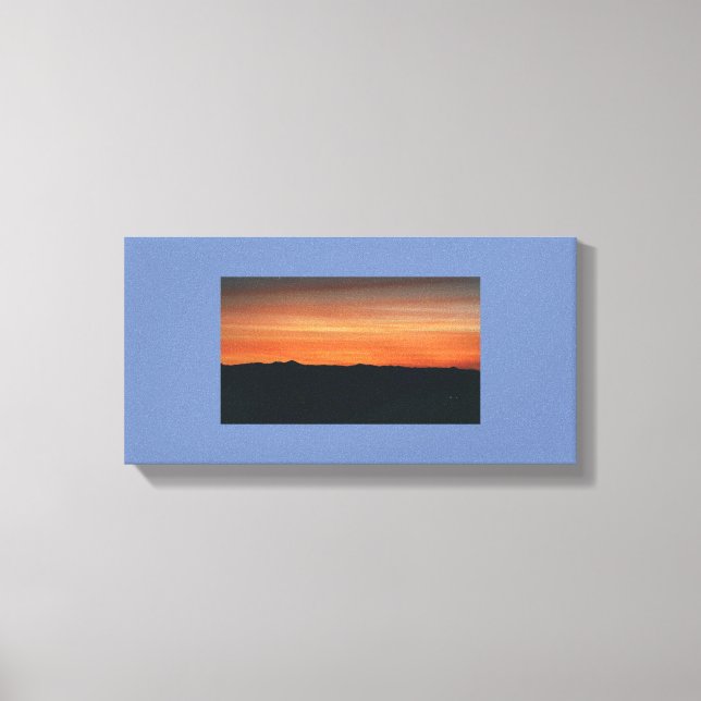 Toile enveloppée avec scène couchée de soleil (Recto)