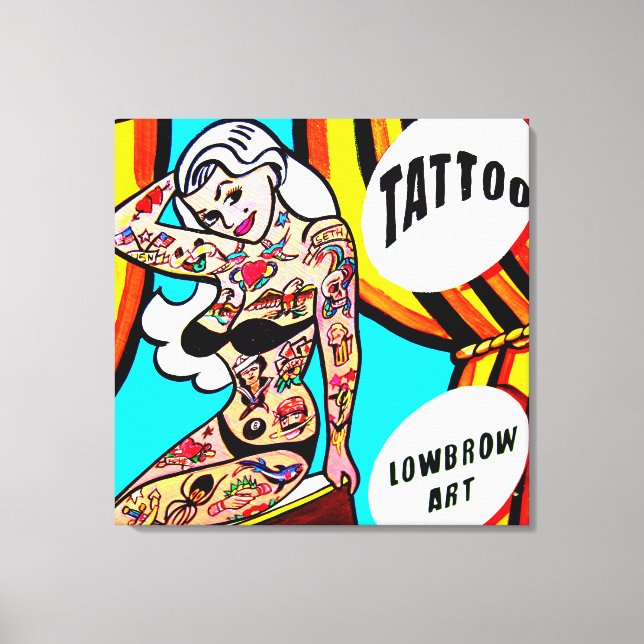 toile enveloppée blonde tatouée (Recto)