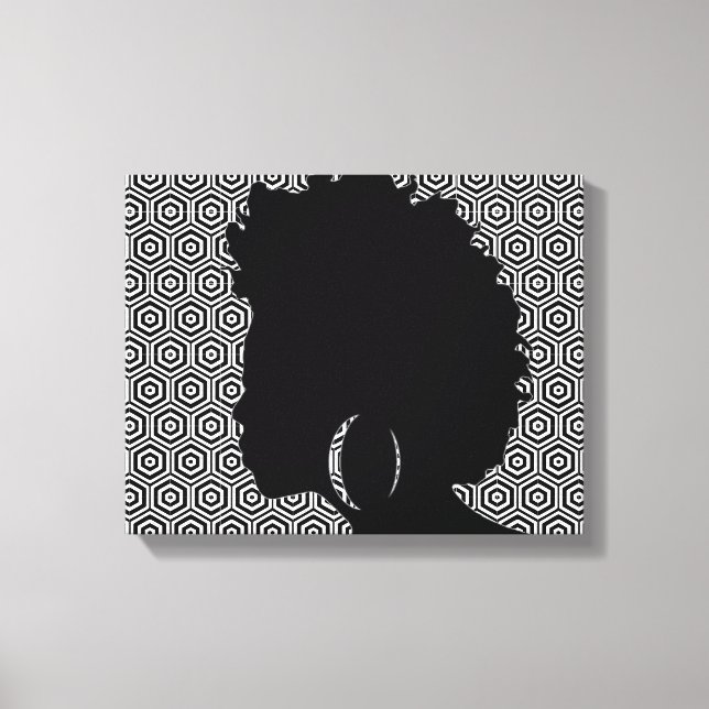 Toile Enveloppée Centrale Afro (Recto)
