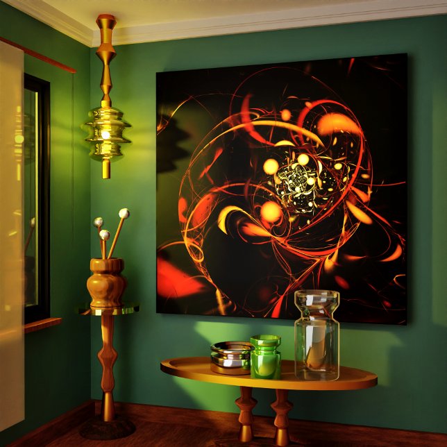 Toile Enveloppée D'Art Abstrait (Heartbeat Abstract Art Wrapped Canvas Print)