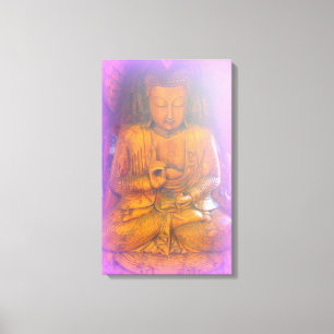 toile enveloppée de bouddha d'aura violette