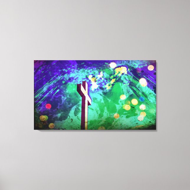 Toile enveloppée de la Croix de Terre Sainte (Recto)