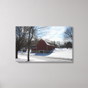 Toile enveloppée de la grange d'hiver