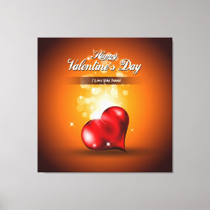 Toile enveloppée de la heureuse Sainte-Valentin 4