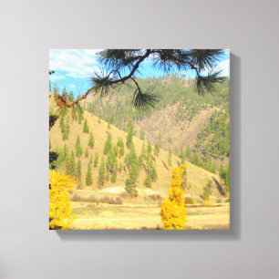 Toile enveloppée de la scène de montagne