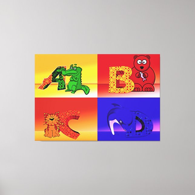 toile enveloppée de lettres pour enfants (Recto)
