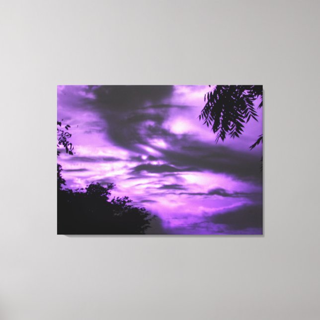Toile Enveloppée De Lever De Soleil Violet (Recto)