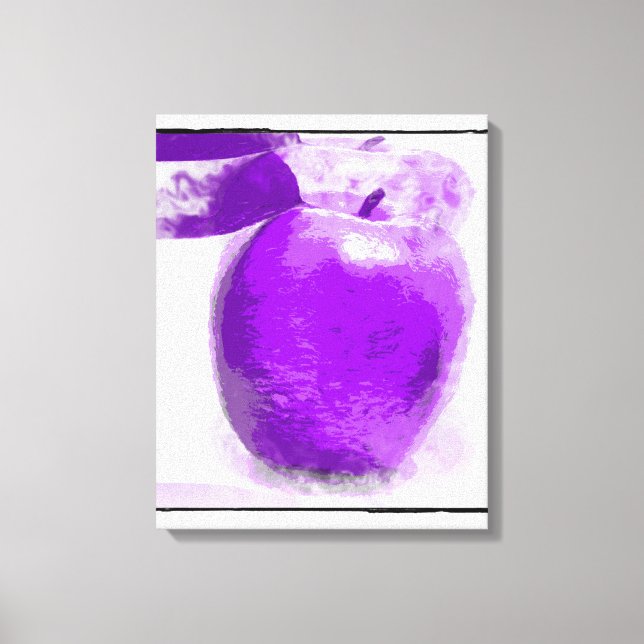 Toile enveloppée de peinture violette à la pomme (Recto)